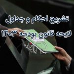 تشریح احکام و جداول لایحه قانون بودجه 1403