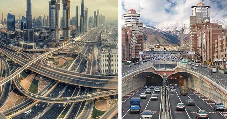 مقایسه تهران و دبی